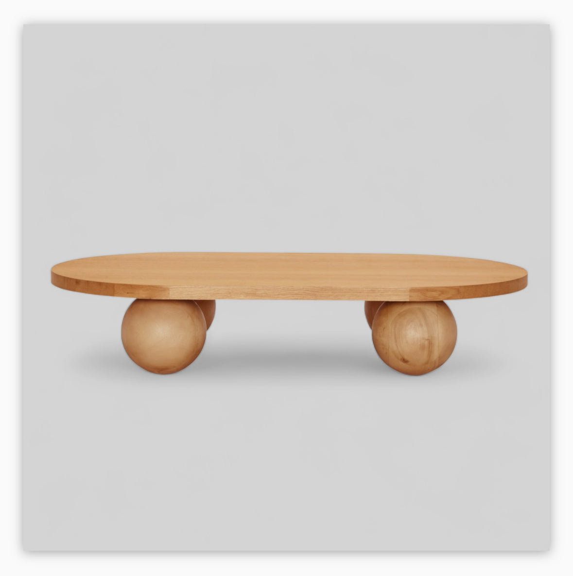 Oval Coffee Table w/ Spherical Legs