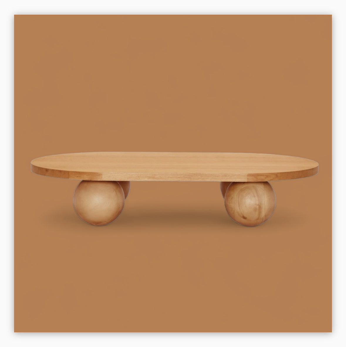 Oval Coffee Table w/ Spherical Legs