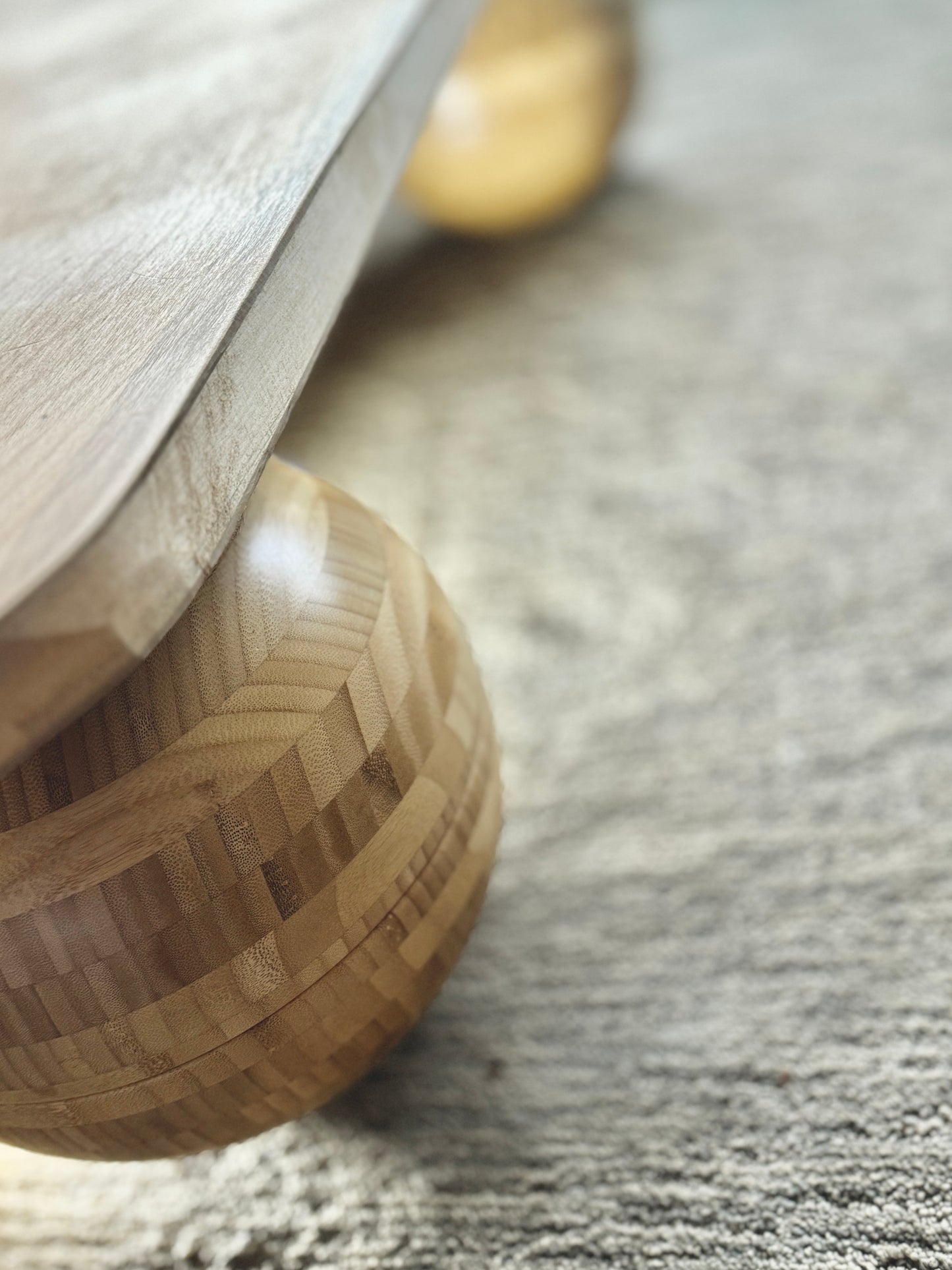 Oval Coffee Table w/ Spherical Legs