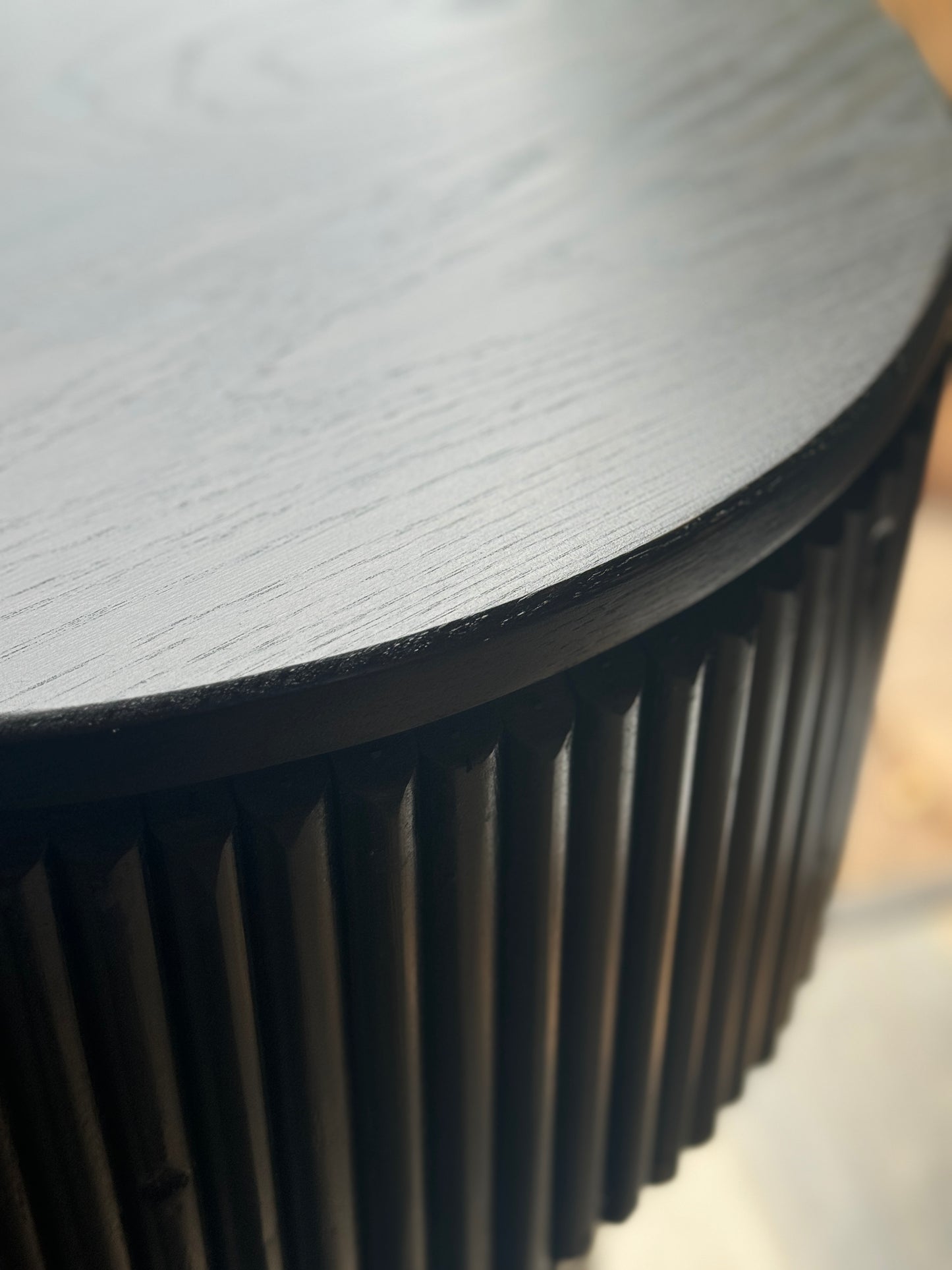 Custom Round Fluted End Table