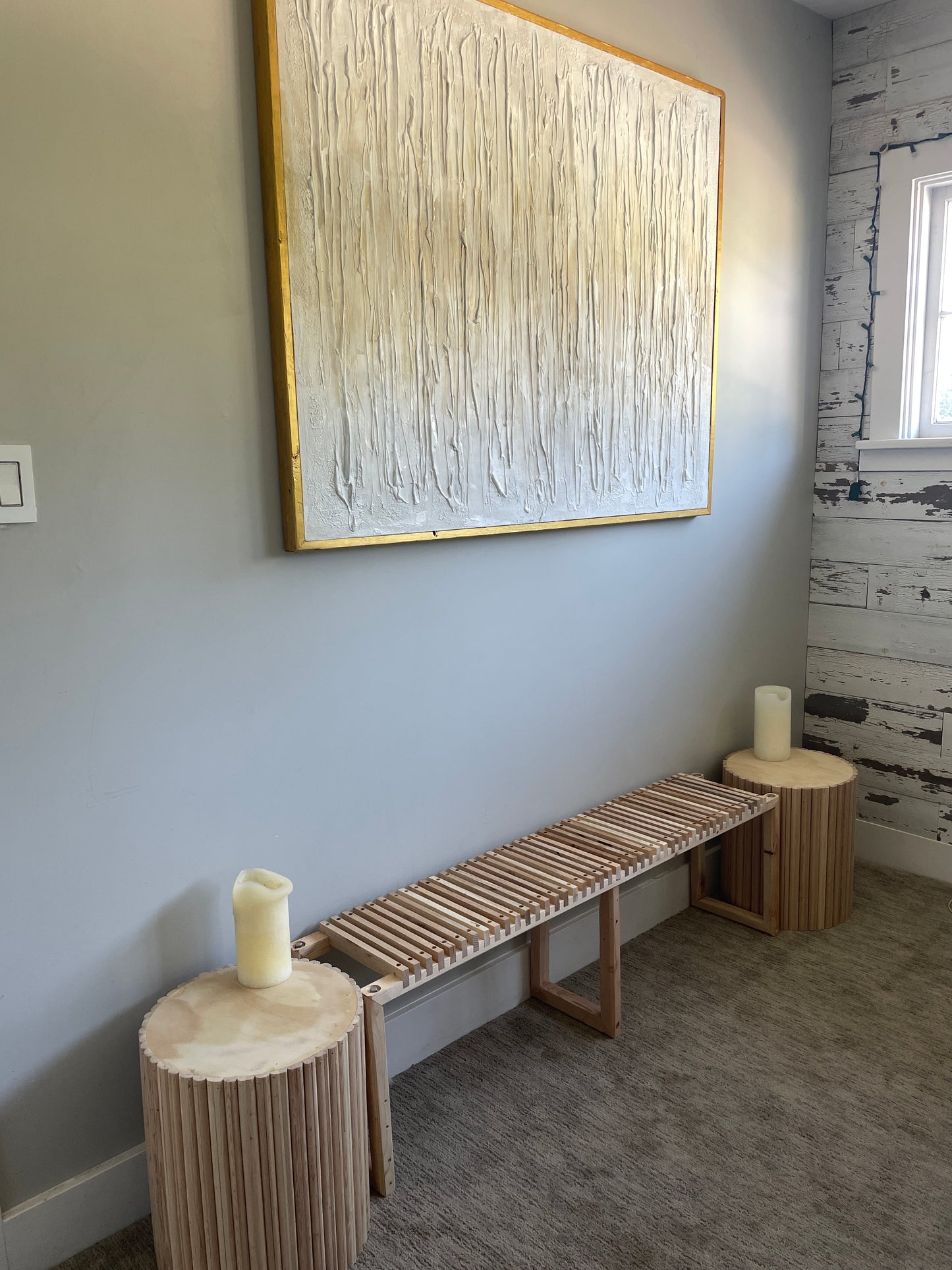 Custom Round Fluted End Table