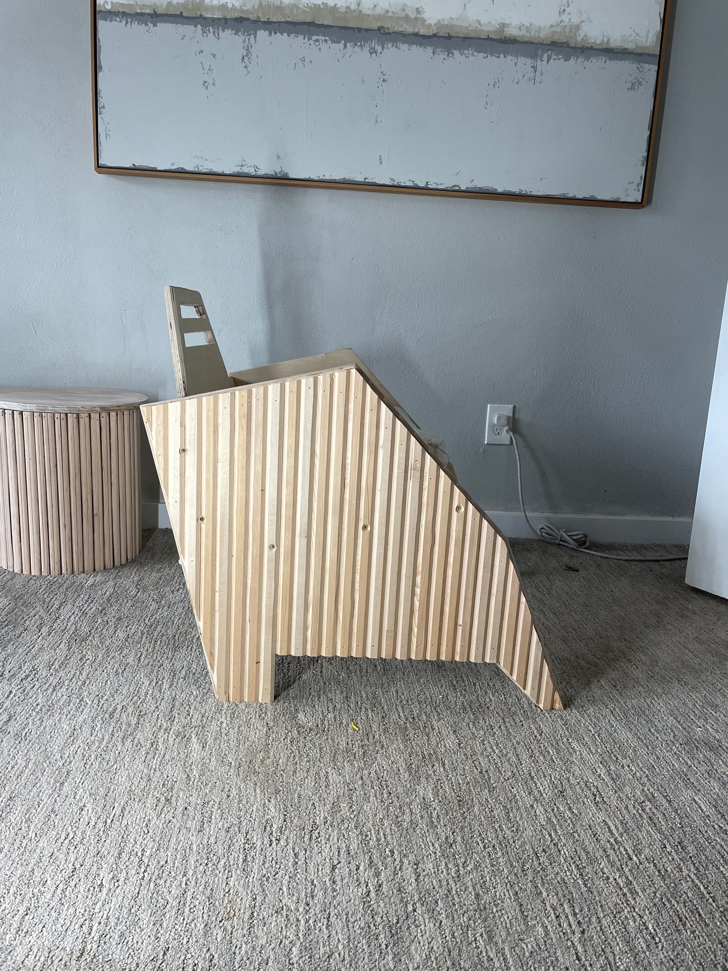 Custom Round Fluted End Table