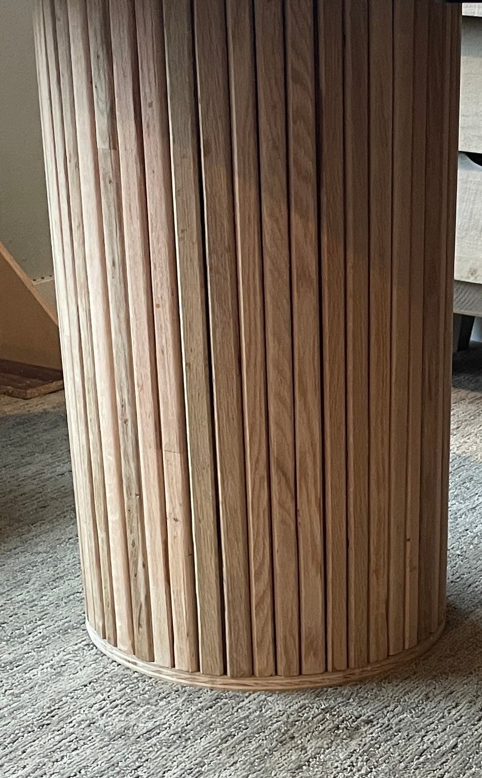Custom Round Fluted End Table