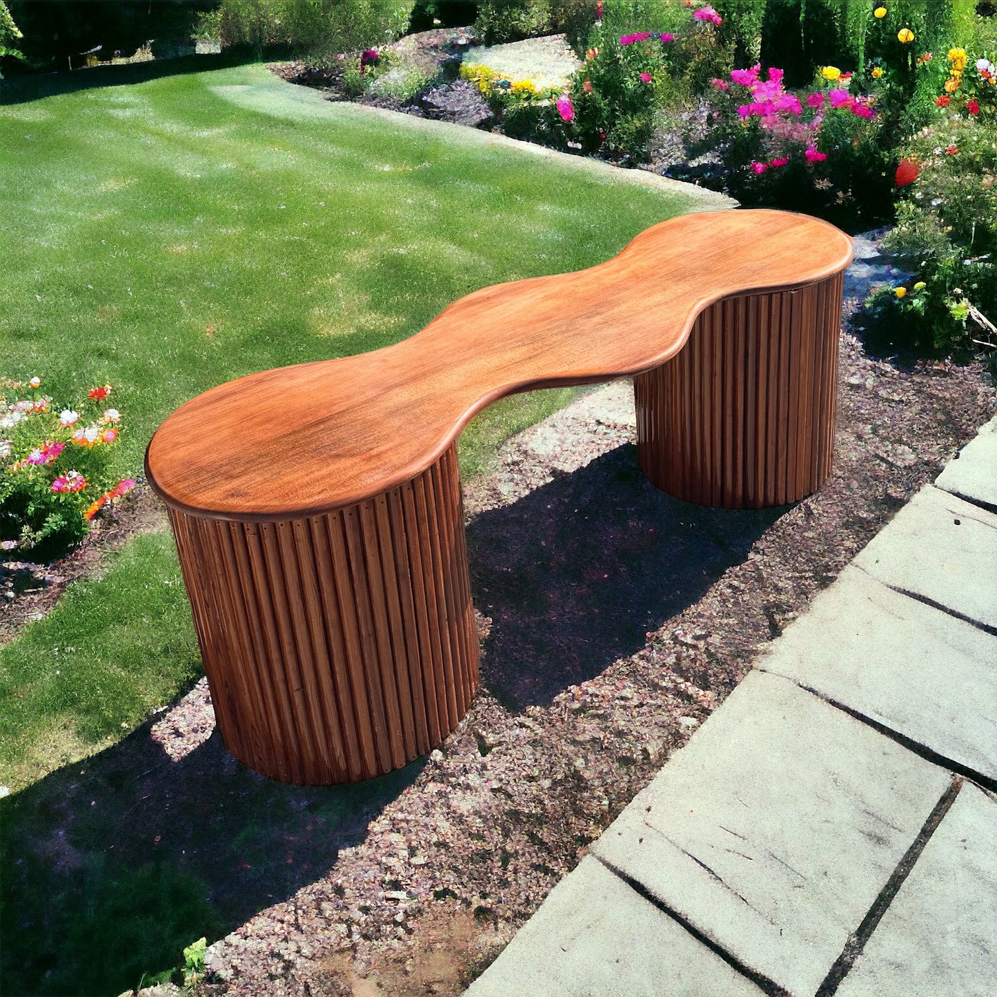 Custom "Wave" Bench