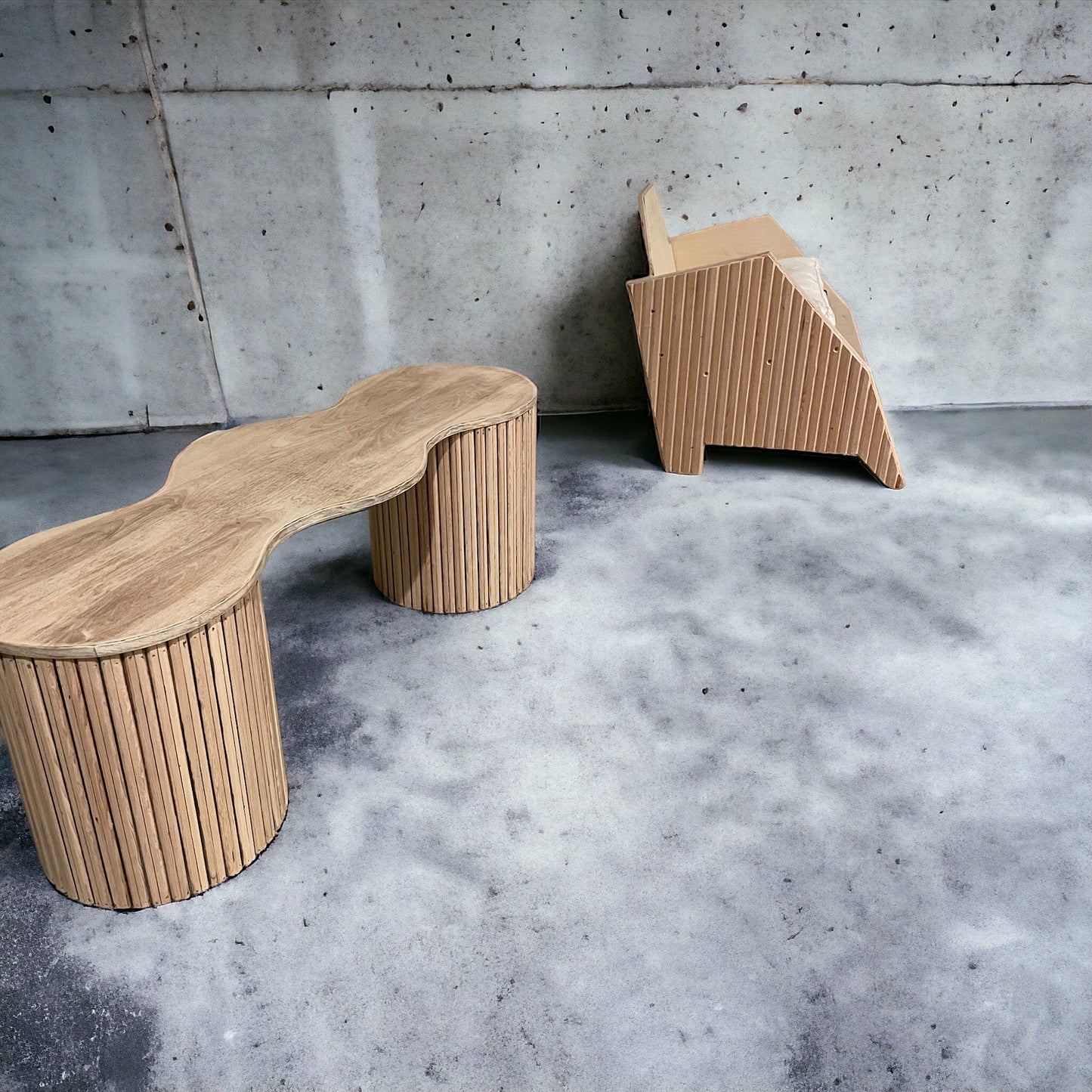 Custom "Wave" Bench