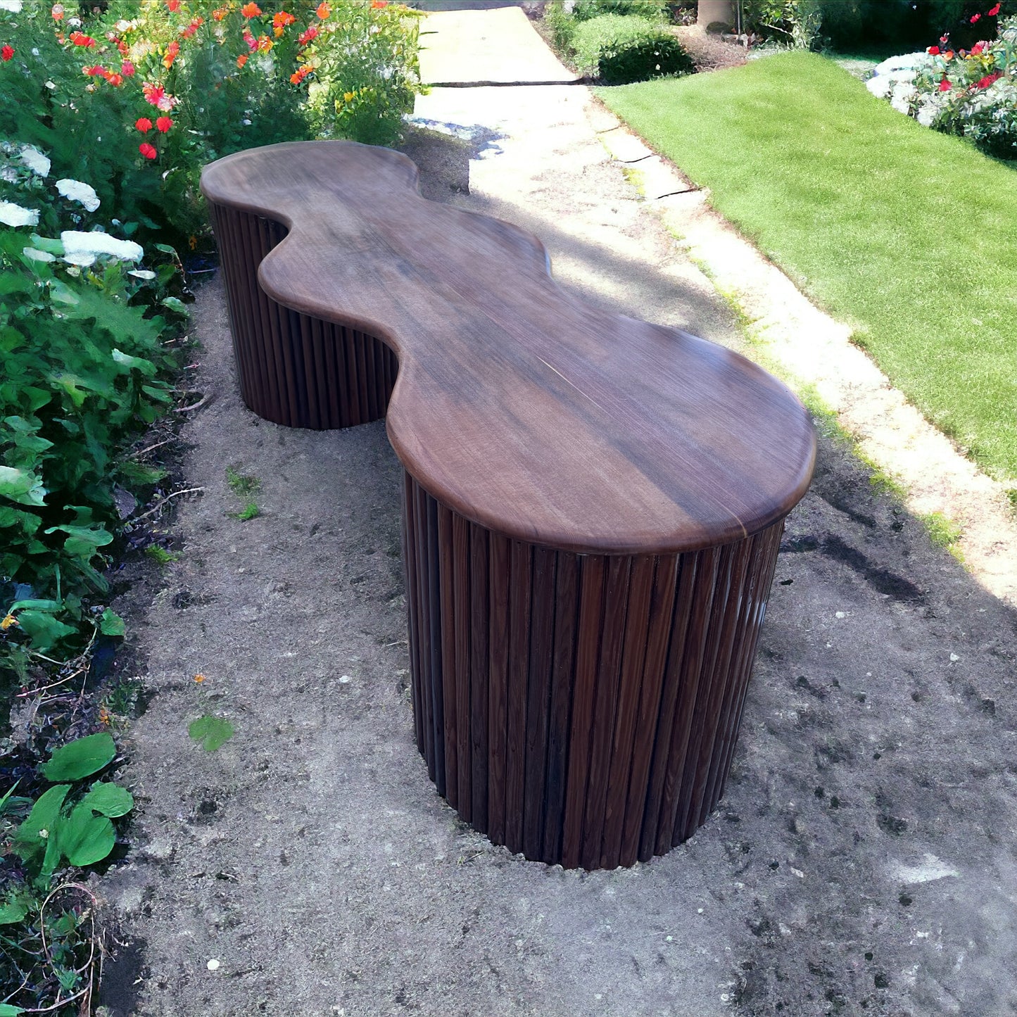 Custom "Wave" Bench