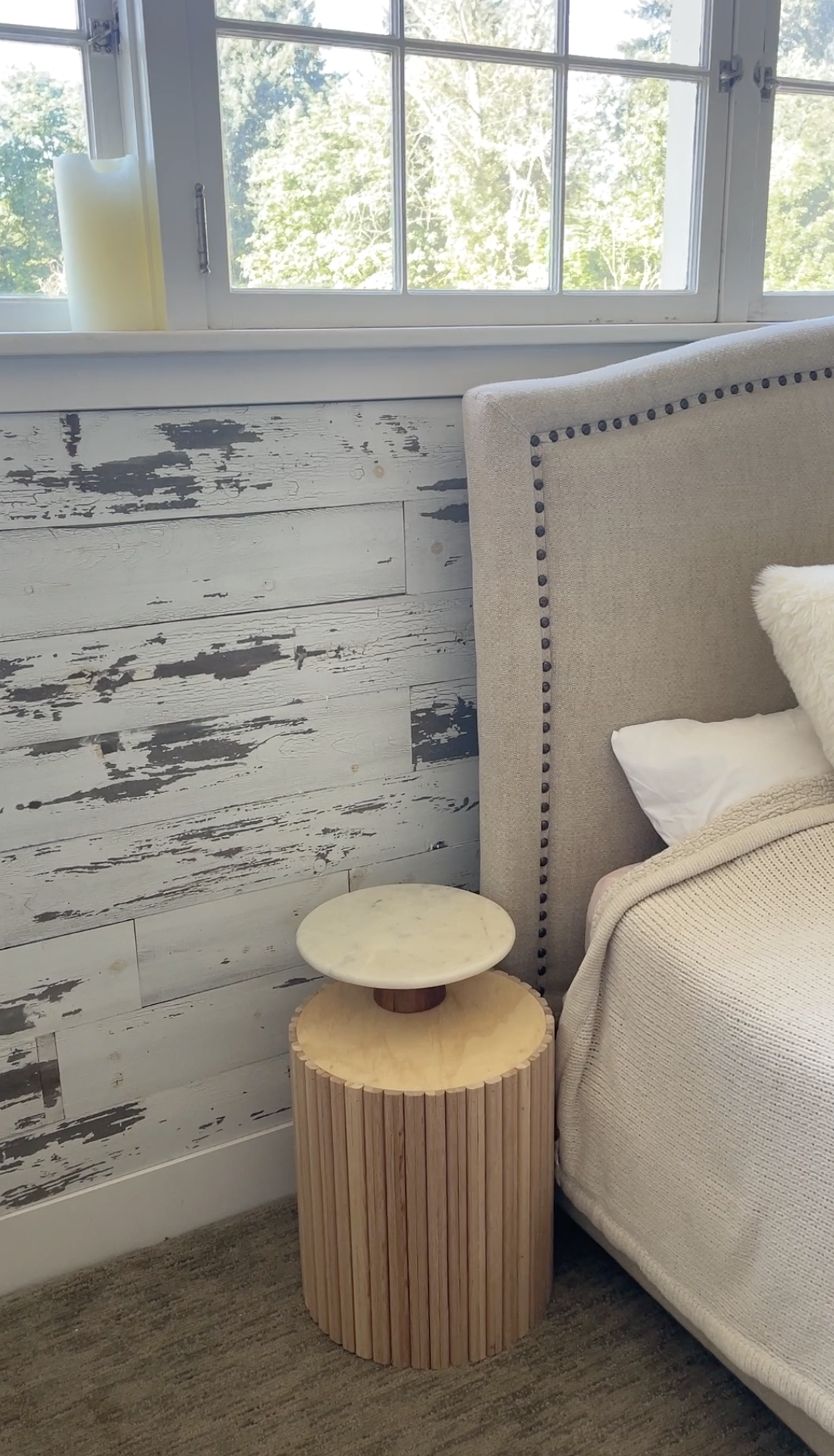 Custom Round Fluted End Table