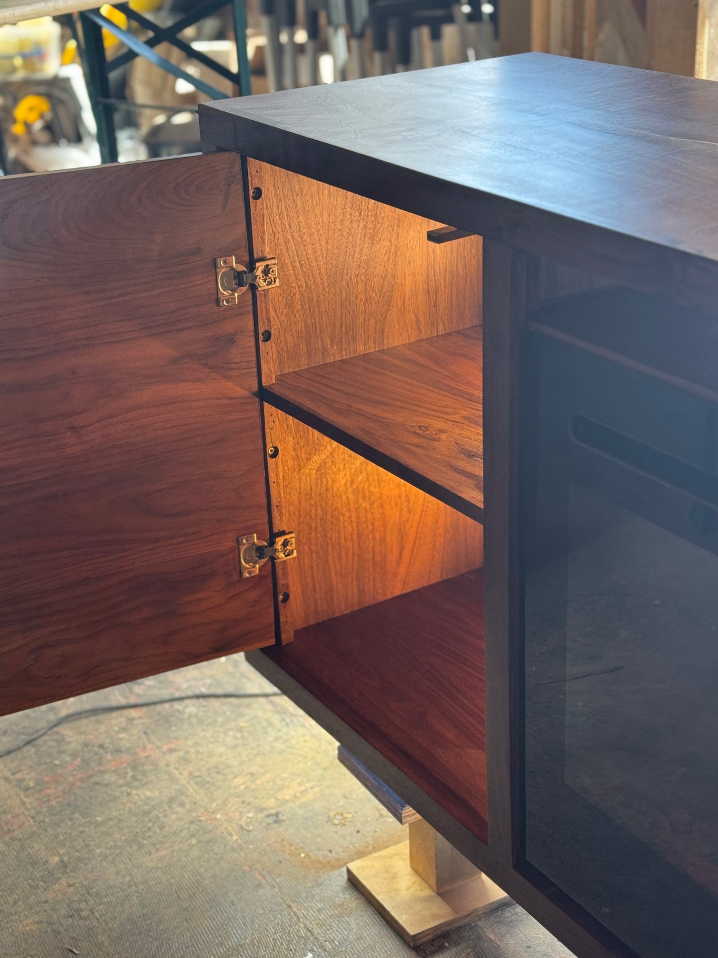 Walnut Entertainment Console (Custom)
