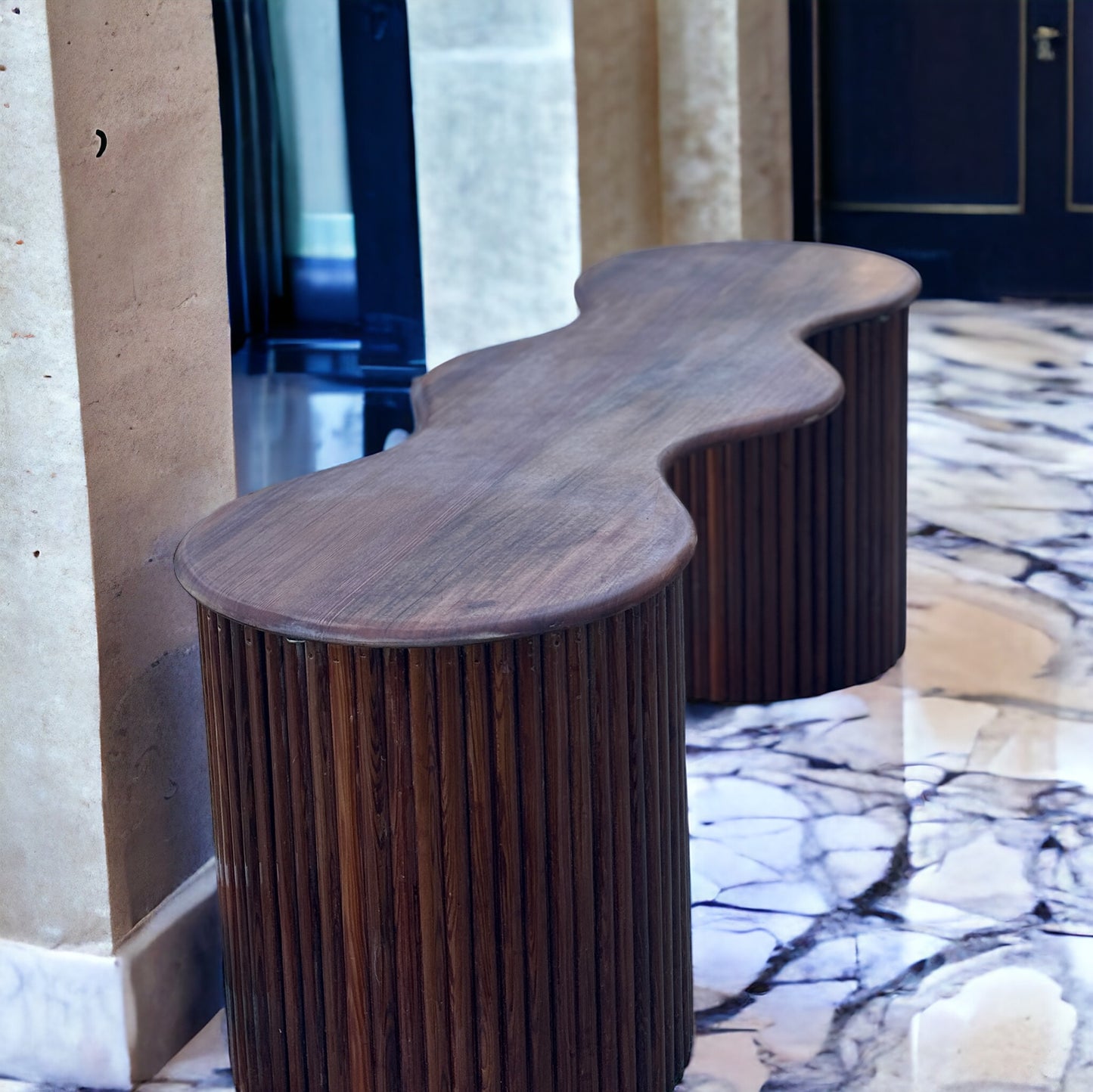 Custom "Wave" Bench
