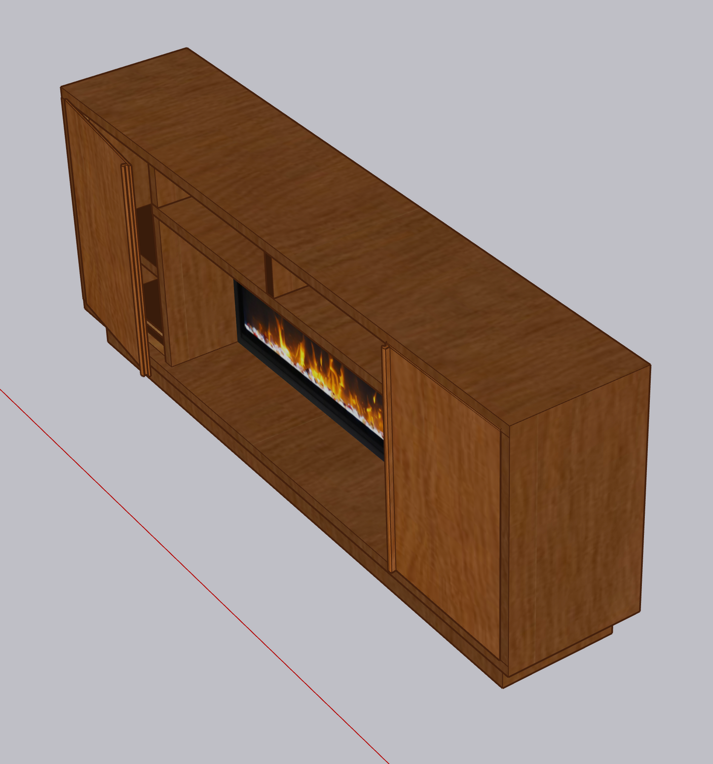 Walnut Entertainment Console (Custom)
