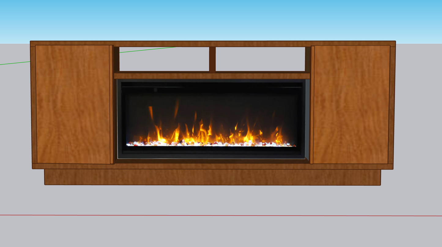 Walnut Entertainment Console (Custom)