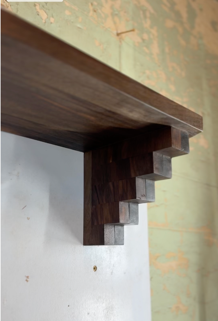 Minecraft Walnut Shelf (shipping included)