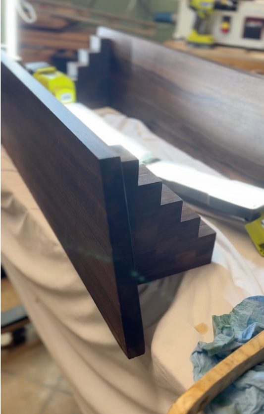 Minecraft Walnut Shelf (shipping included)